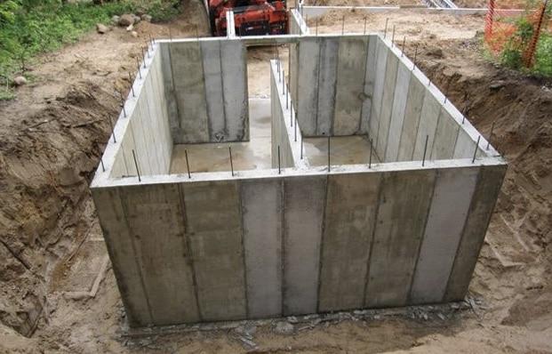 Строительство фундамента для стен погреба